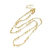 2.5MM Brass Flat Round Twisted Chain Necklaces NJEW-M108-26G-2