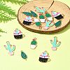 16Pcs 4 Styles Alloy Enamel Pendants ENAM-FS0001-86-9