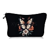 Flower Butterfly Print Polyester Cosmetic Zipper Pouches PW-WG2849A-04-1