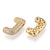 Brass Micro Pave Cubic Zirconia Pendants KK-N254-06G-J-2