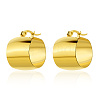 European Style Heart Stud Earrings Gold Plated Stainless Steel Women's Jewelry YA6895-5-1