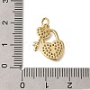 Rack Plating Brass Micro Pave Cubic Zirconia Pendants ZIRC-F142-12B-G-3