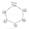 Non-Tarnish 304 Stainless Steel Charm Bracelets for Women BJEW-P334-13A-P-1