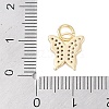 Rack Plating Brass Micro Pave Clear Cubic Zirconia Charms KK-Z060-05G-02-3