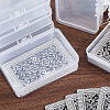 4Pcs Plastic Card Storage Boxes with Hinged Lids CON-CP0001-017-6