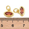 Brass Pave Cubic Zirconia Charms CU-CBA3D67-11G-09-3