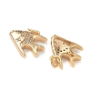 Ocean Style Brass Micro Pave Cubic Zirconia Pendants KK-A280-01C-G-2