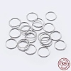 Rhodium Plated 925 Sterling Silver Round Rings STER-F036-03P-0.7x3-1