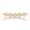 Brass Micro Pave Cubic Zirconia Links ZIRC-E124-46G-2