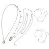 2Pcs Alloy Curb Chain Finger Ring Bracelets for Women BJEW-CY0001-06-6