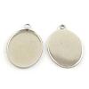 Tarnish Resistant Pendant Cabochon Settings STAS-Q197-04-1