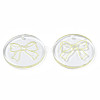 Transparent Resin Pendants RESI-N030-006B-3