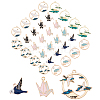 32Pcs 8 Style Alloy Enamel Pendants FIND-SC0002-19-1