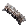 3Pcs Natural Smoky Quartz & Natural Obsidian & Natural Labradorite Chip Beaded Stretch Bracelet Sets BJEW-JB10860-3