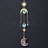 Natural Quartz Crystal Moon Suncatcher DJEW-PW0017-08A-1