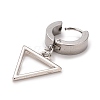 Non-Tarnish Stainless Steel Triangle Dangle Hoop Earrings EJEW-G286-14P-2