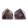 Natural Amethyst Pyramid Healing Figurines G-A091-01H-1