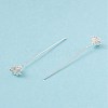 Brass Flower Head Pins LS-KK-G413-04S-4