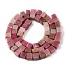 Natural Rhodonite Beads Strands G-T139-6x6-03-2