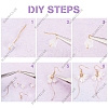 DIY Glass Flower Drop Earring Making Kit DIY-SC0018-36-4