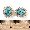 Synthetic Turquoise Sew on Rhinestone KK-P283-02B-G-3