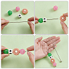 12Pcs Iron Beaded Hook Christmas Tree Decoration AJEW-AR0005-57-3