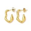 304 Stainless Steel Half Hoop Stud Earrings for Women EJEW-B054-20G-1