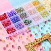565Pcs 15 Style Transparent Spray Painted Glass Beads Strands GLAA-YW0001-47-5