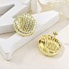 Brass Stud Earrings for Women EJEW-U035-01G-3