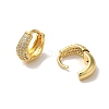 Rack Plating Brass Micro Pave Clear Cubic Zirconia Hoop Earrings for Women EJEW-G403-05G-2