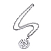 Non-Tarnish 304 Stainless Steel Pendant Necklaces NJEW-C042-01P-3