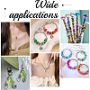 100Pcs Printed Transparent Resin European Beads RESI-PA0001-18C-6