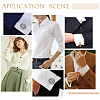 WADORN 2 Pairs 2 Styles Brass/Alloy Rhinestone Cufflinks for Men with Chain FIND-WR0010-98-7