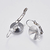 Tarnish Resistant 304 Stainless Steel Leverback Earring Settings STAS-I097-022P-2