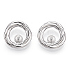 Rhodium Plated 925 Sterling Silver Peg Bails STER-T004-44P-3