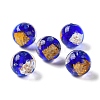 Handmade Gold & Silver Foil Lampwork Beads GLAA-G107-07A-04-2