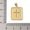 Rack Plating Brass Micro Pave Cubic Zirconia Pendants KK-P279-23G-3