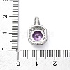 Brass Micro Pave Cubic Zirconia Pendants KK-Q047-01E-3