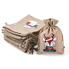 Kissitty 30Pcs 15 Styles Rectangle Jute Cloth Storage Pouches ABAG-KS0001-03-3