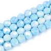 Anti-Tarnish Electroplate Glass Beads Strands EGLA-T021-6mm-15-01-1
