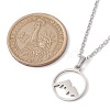 Non-Tarnish 201 Stainless Steel Pendnat Necklaces NJEW-JN04764-02-3