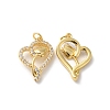 Rack Plating Brass Cubic Zirconia Pendants KK-D074-14G-1