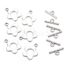 Flower Tibetan Style Alloy Toggle Clasps A0977Y-2