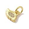Brass Micro Pave Cubic Zirconia Charms KK-M283-19A-01-2