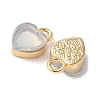 Brass Glass Charms KK-Q031-48G-05-2