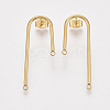 Left and Right 304 Stainless Steel Stud Earring Findings STAS-S079-143B-2