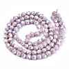 Electroplate Opaque Glass Beads Strands LS-EGLA-T019-05R-2