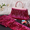 Polyester Tinsel Tassel Trimming DIY-WH0430-372A-4