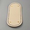 Oval PU Leather Knitting Crochet Bags Nail Bottom Shaper Pad PURS-WH0001-63B-2