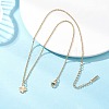 Clover Brass Pendant 304 Stainless Steel Cable Chain Necklaces for Women NJEW-JN05601-01-2